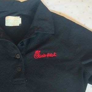 Chick-fil-A black small women's polo